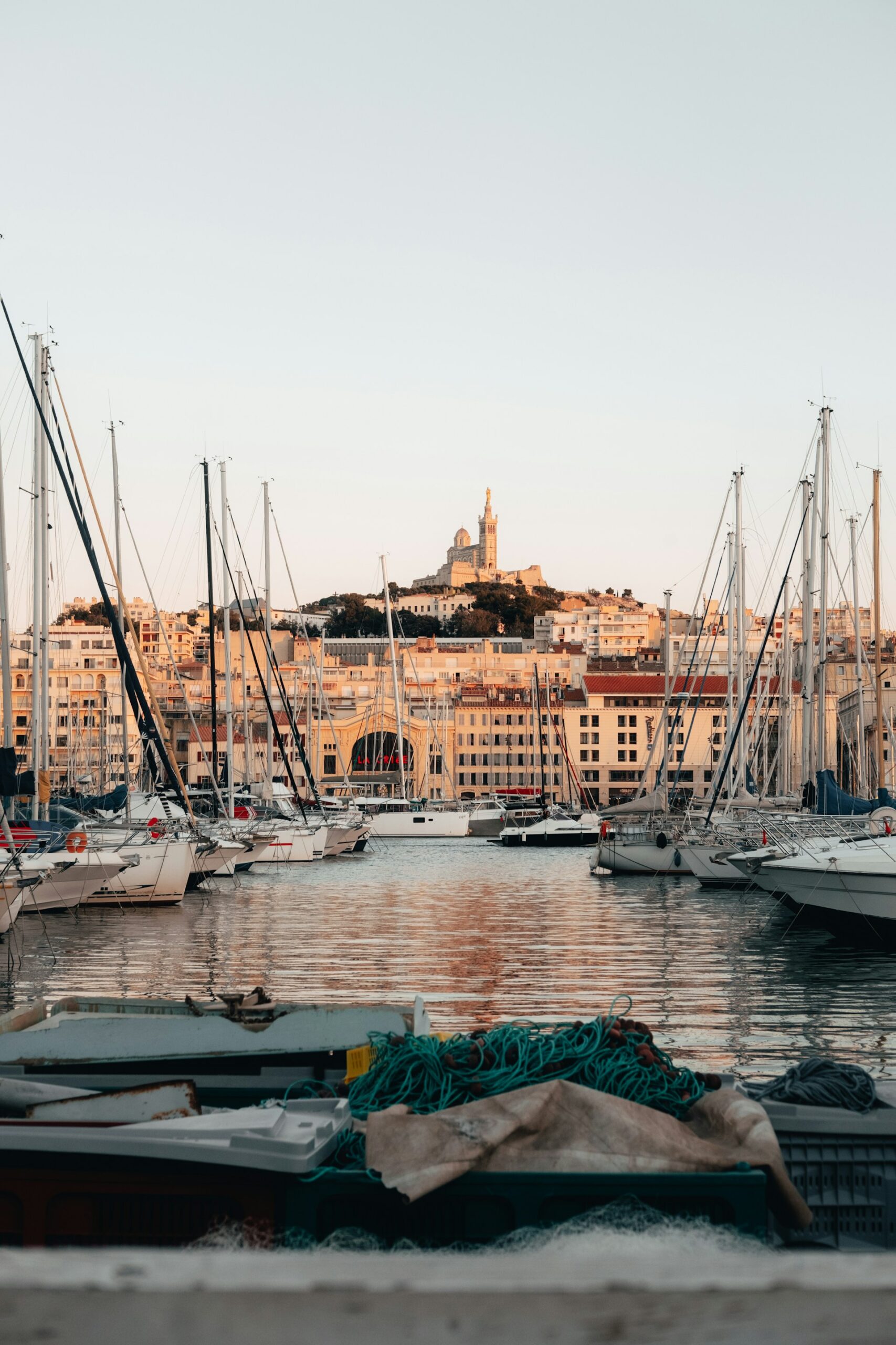 The Vieux Port or the old port of Marseille in the south of France
